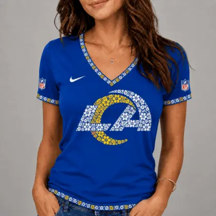 Los Angeles Rams | Premium NFL Flower Logo V-Neck NY