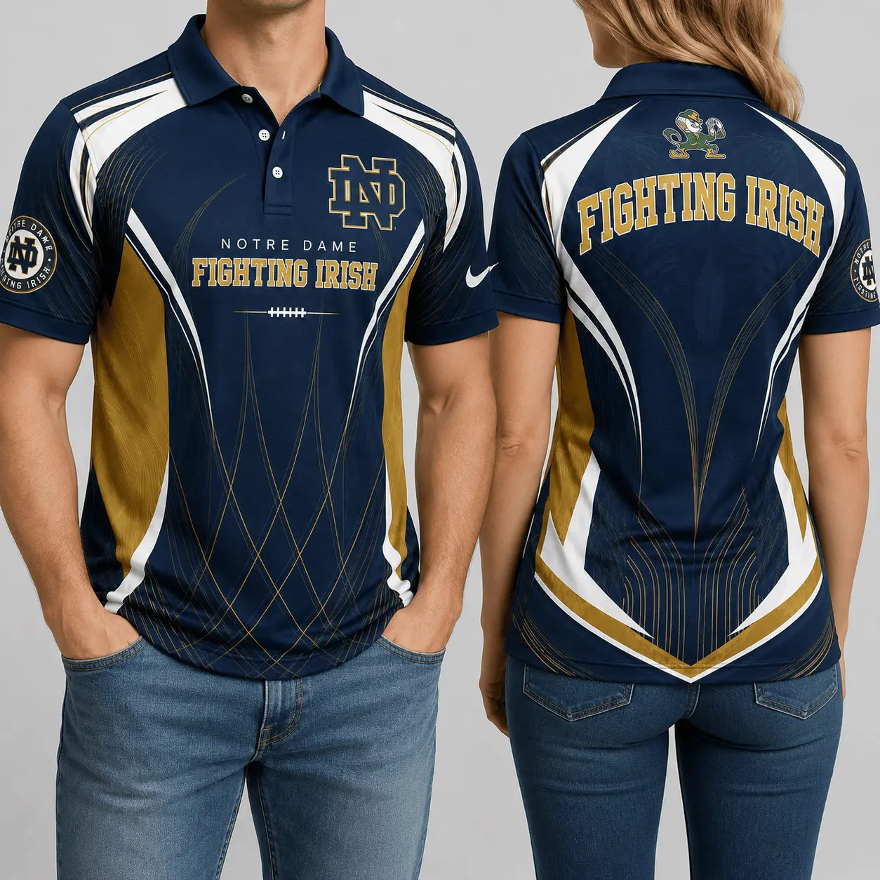 Notre Dame Fighting Irish | Premium NCAA Game Day Performance Polo NY - Image 2