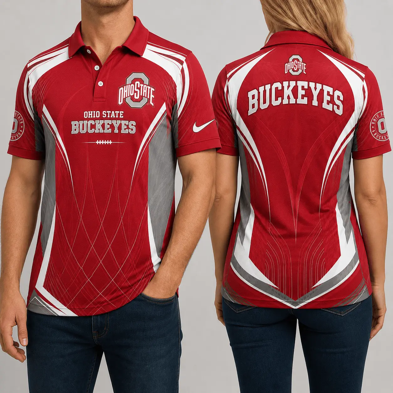 Ohio State Buckeyes | Premium NCAA Game Day Performance Polo NY - Image 2