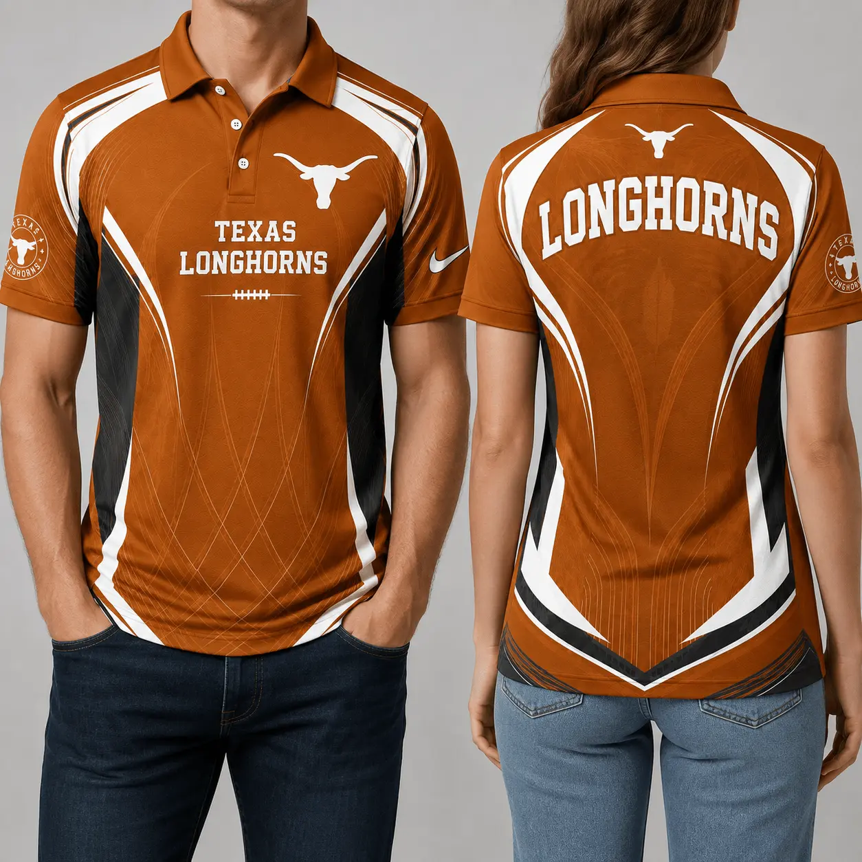 Texas Longhorns | Premium NCAA Game Day Performance Polo NY - Image 2
