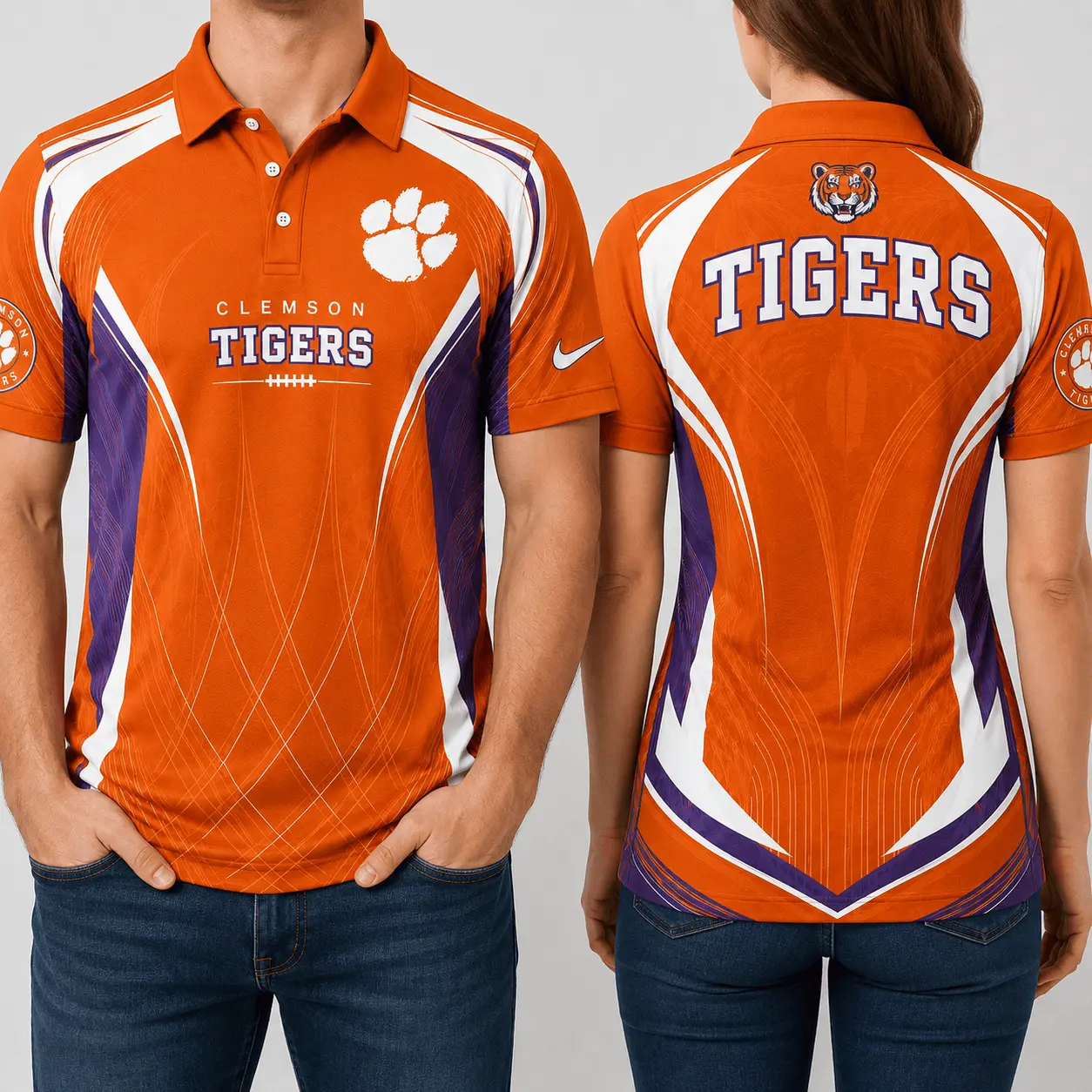 Clemson Tigers | Premium NCAA Game Day Performance Polo NY - Image 2