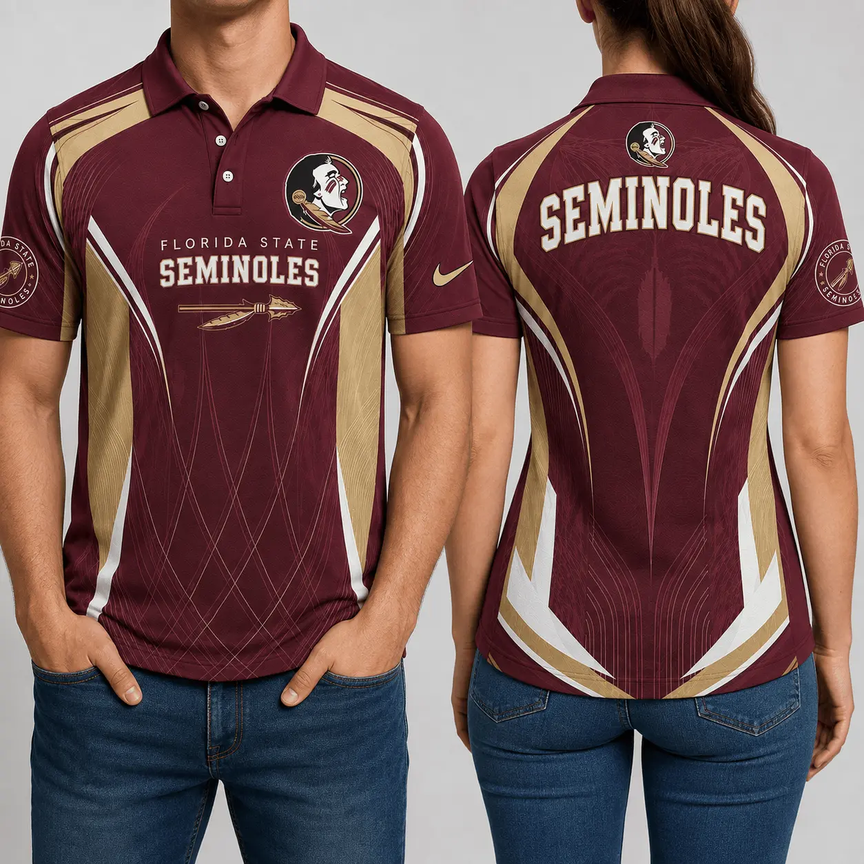 Florida State Seminoles | Premium NCAA Game Day Performance Polo NY - Image 2