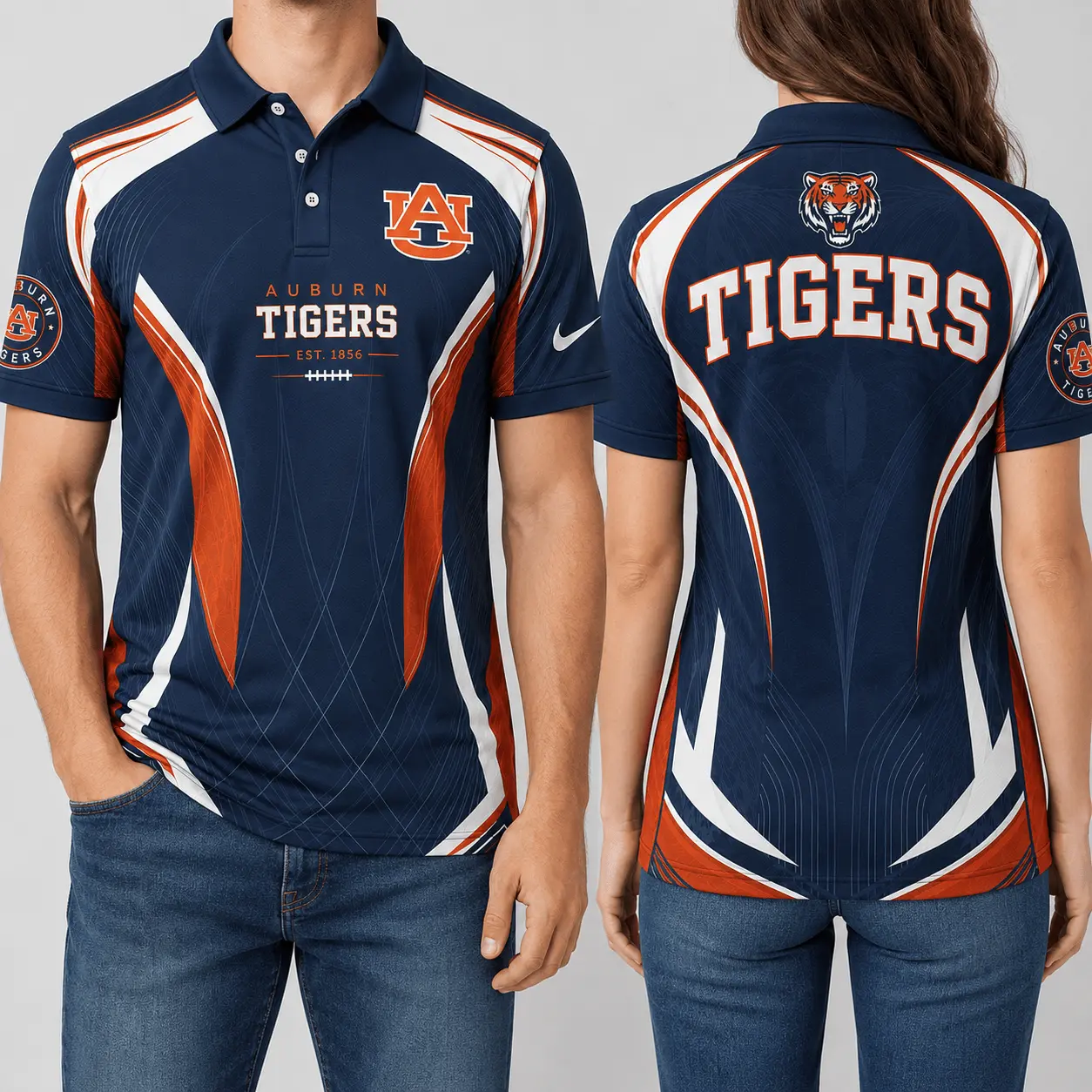 Auburn Tigers | Premium NCAA Game Day Performance Polo NY - Image 2