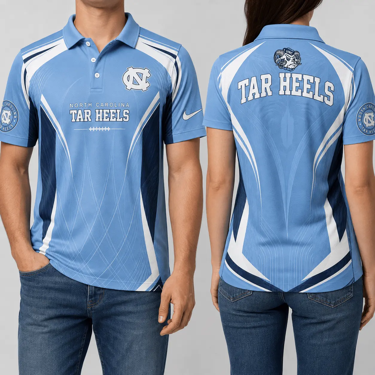 North Carolina Tar Heels | Premium NCAA Game Day Performance Polo NY - Image 2