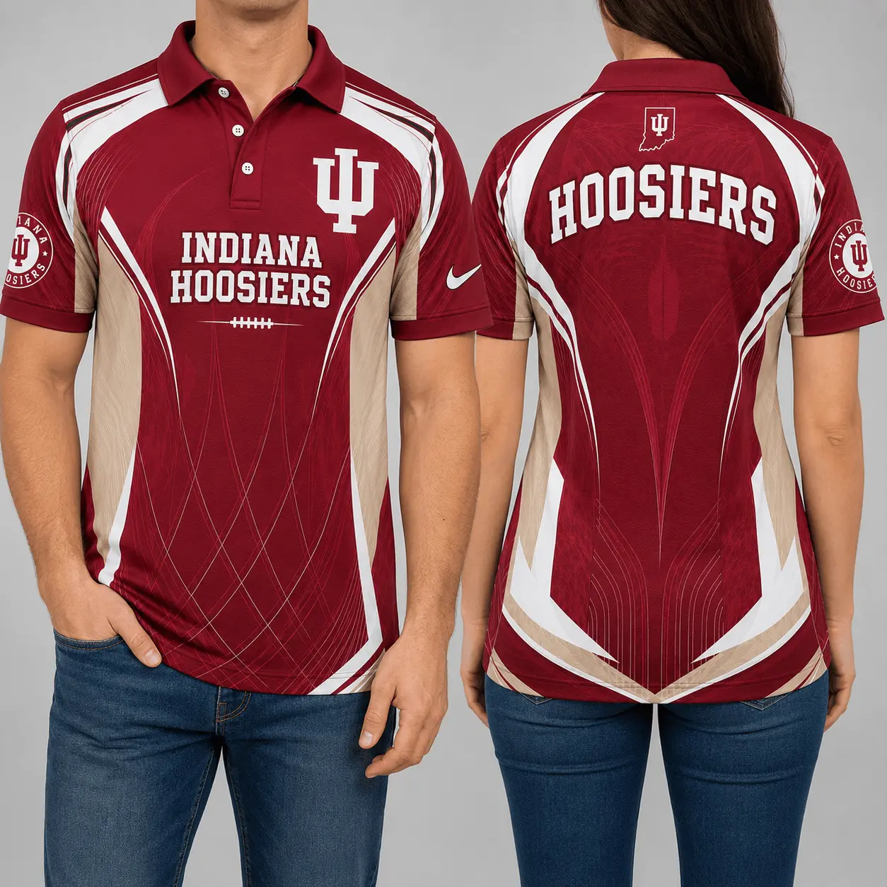 Indiana Hoosiers | Premium NCAA Game Day Performance Polo NY - Image 2