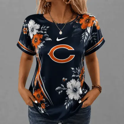Chicago Bears | Premium NFL Floral Satin Shirt NY