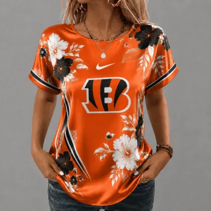 Cincinnati Bengals | Premium NFL Floral Satin Shirt NY