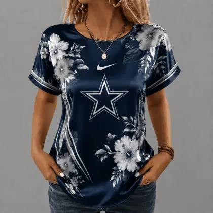 Dallas Cowboys | Premium NFL Floral Satin Shirt NY