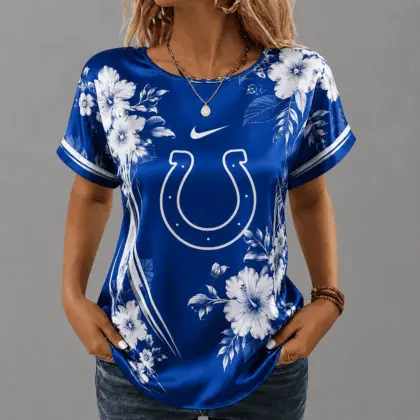 Indianapolis Colts | Premium NFL Floral Satin Shirt NY
