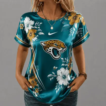 Jacksonville Jaguars | Premium NFL Floral Satin Shirt NY