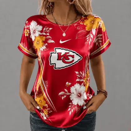 Kansas City Chiefs | Premium NFL Floral Satin Shirt NY