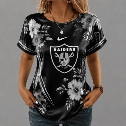 Las Vegas Raiders | Premium NFL Floral Satin Shirt NY