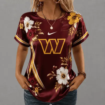 Washington Commanders | Premium NFL Floral Satin Shirt NY