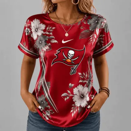 Tampa Bay Buccaneers | Premium NFL Floral Satin Shirt NY