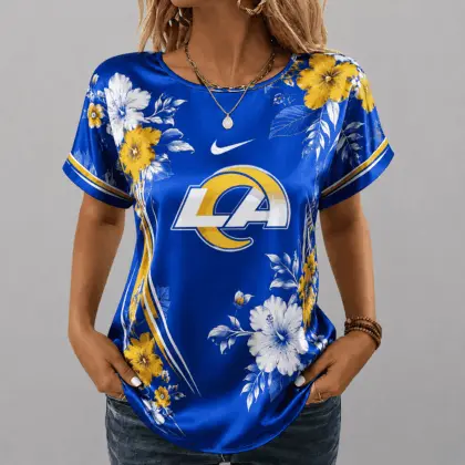 Los Angeles Rams | Premium NFL Floral Satin Shirt NY