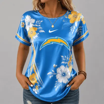Los Angeles Chargers | Premium NFL Floral Satin Shirt NY