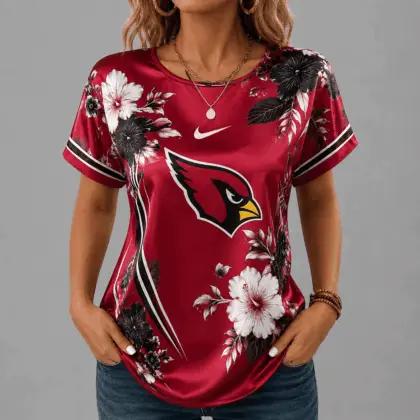 Arizona Cardinals | Premium NFL Floral Satin Shirt NY