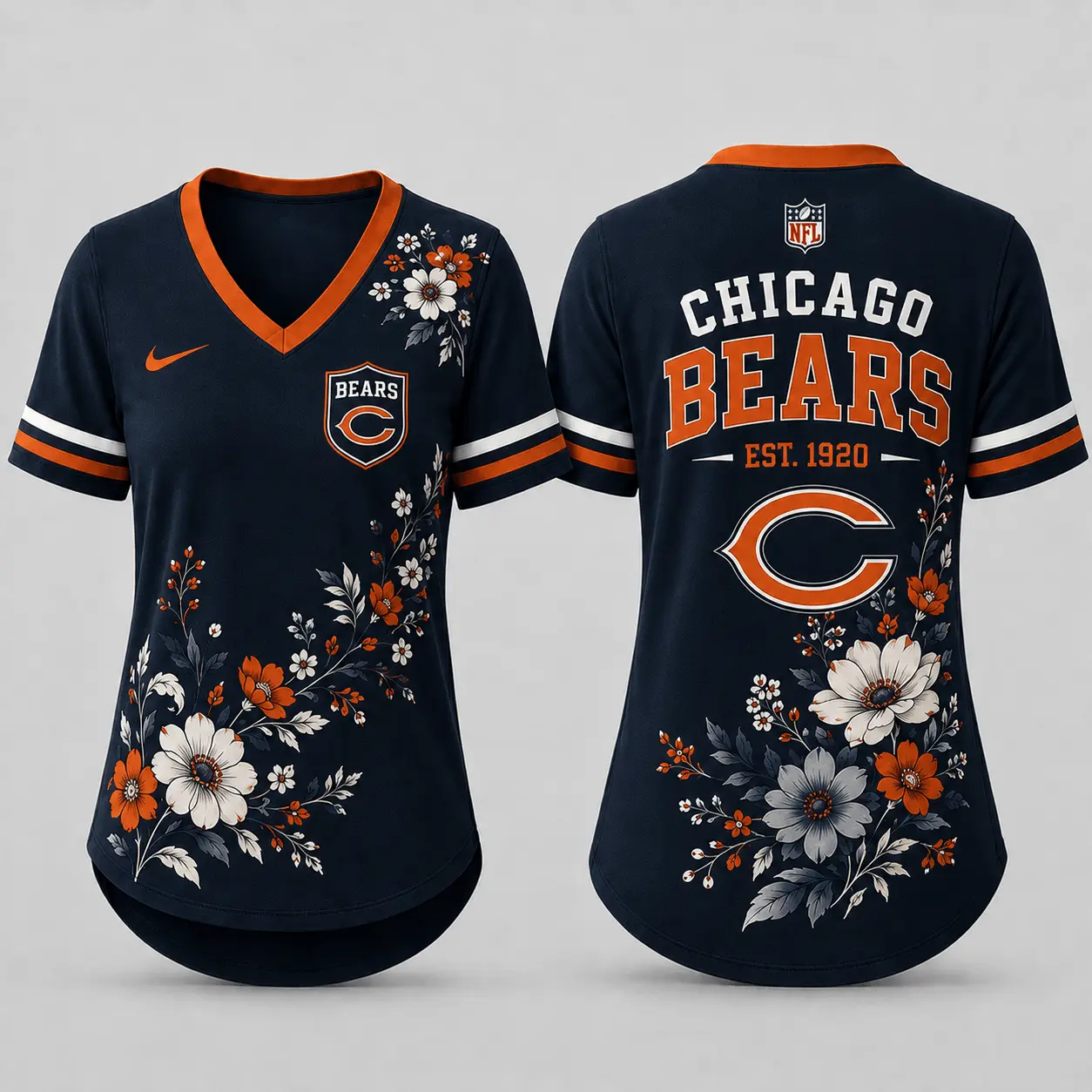 Chicago Bears | Premium NFL Gridiron Bloom V-neck NY