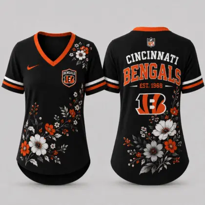 Cincinnati Bengals | Premium NFL Gridiron Bloom V-neck NY