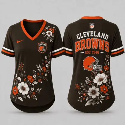 Cleveland Browns | Premium NFL Gridiron Bloom V-neck NY