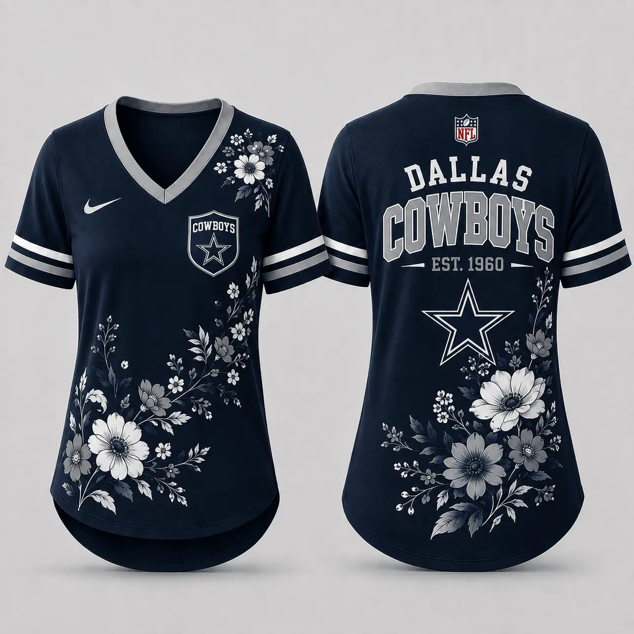Dallas Cowboys | Premium NFL Gridiron Bloom V-neck NY