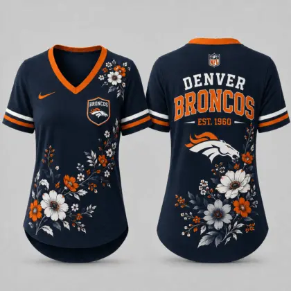 Denver Broncos | Premium NFL Gridiron Bloom V-neck NY