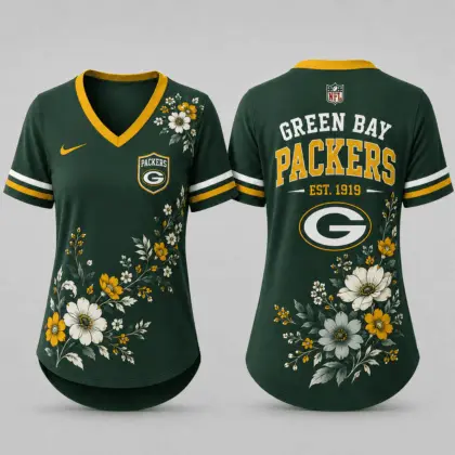 Green Bay Packers | Premium NFL Gridiron Bloom V-neck NY