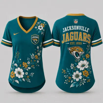 Jacksonville Jaguars | Premium NFL Gridiron Bloom V-neck NY