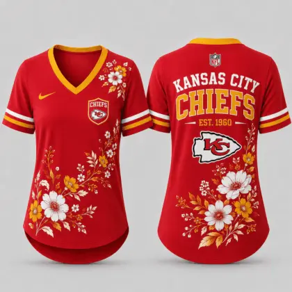Kansas City Chiefs | Premium NFL Gridiron Bloom V-neck NY