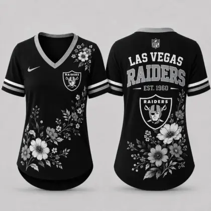 Las Vegas Raiders | Premium NFL Gridiron Bloom V-neck NY