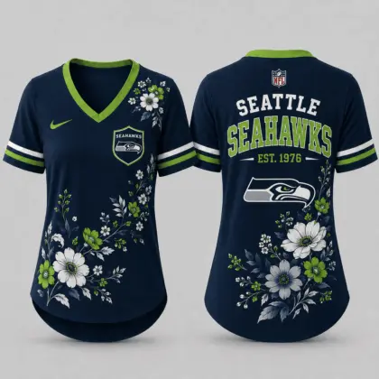 Seattle Seahawks | Premium NFL Gridiron Bloom V-neck NY