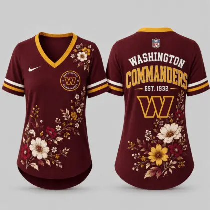Washington Commanders | Premium NFL Gridiron Bloom V-neck NY