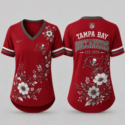 Tampa Bay Buccaneers | Premium NFL Gridiron Bloom V-neck NY