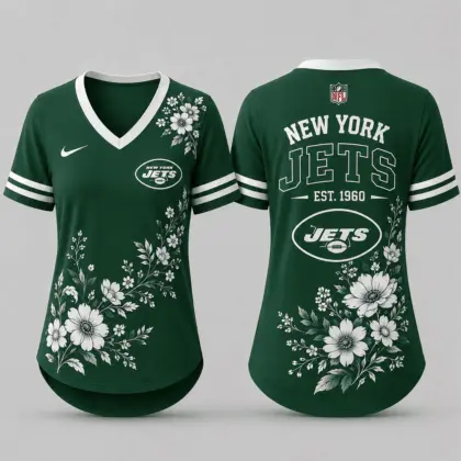 New York Jets | Premium NFL Gridiron Bloom V-neck NY