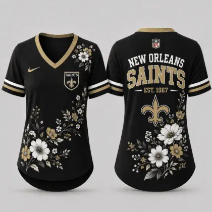 New Orleans Saints | Premium NFL Gridiron Bloom V-neck NY