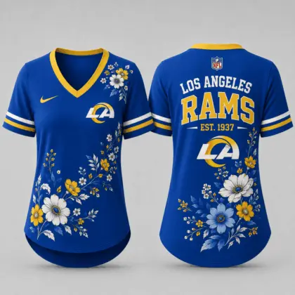 Los Angeles Rams | Premium NFL Gridiron Bloom V-neck NY