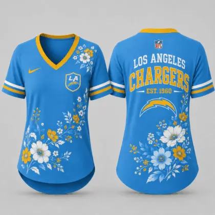 Los Angeles Chargers | Premium NFL Gridiron Bloom V-neck NY