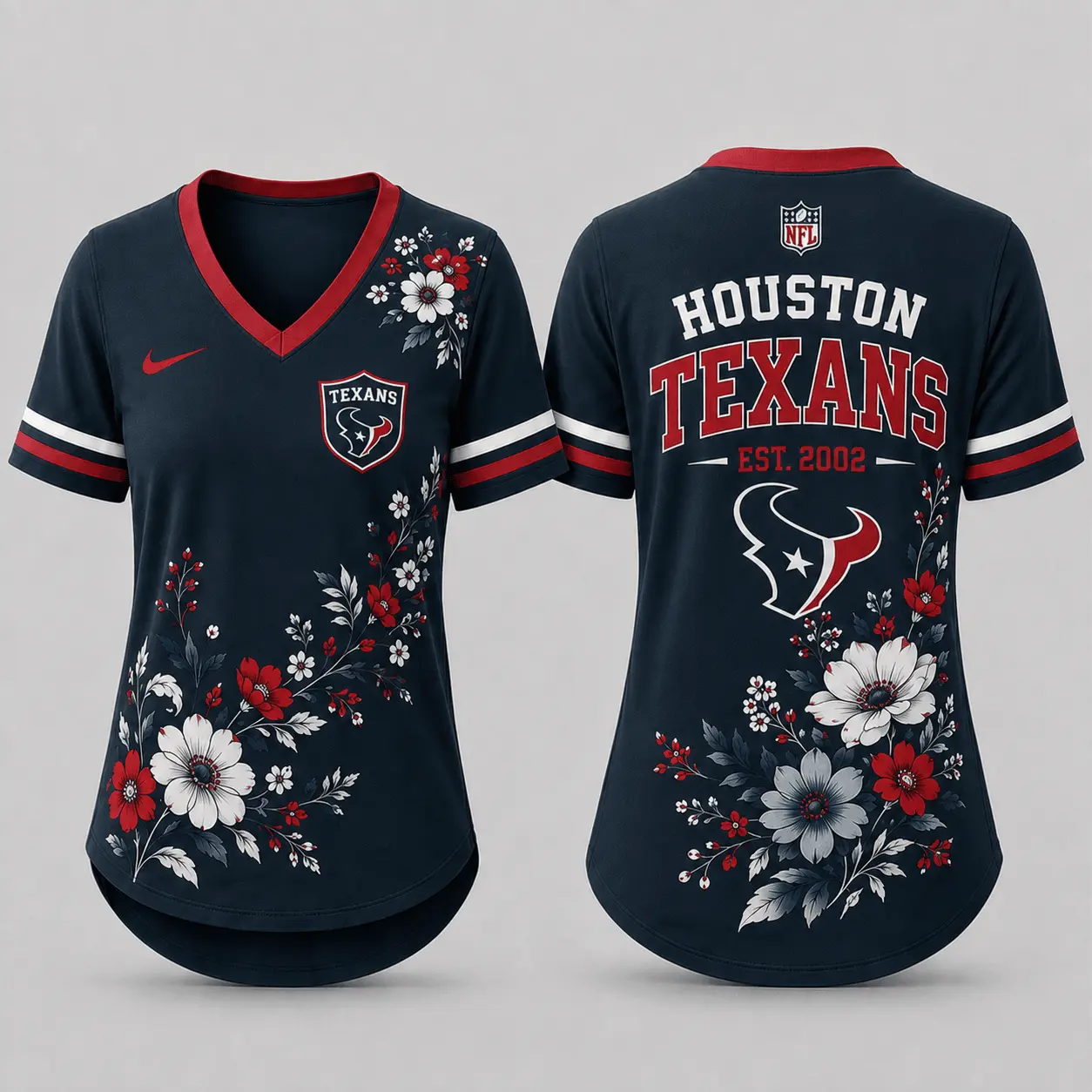 Houston Texans | Premium NFL Gridiron Bloom V-neck NY