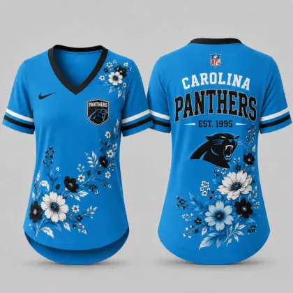 Carolina Panthers | Premium NFL Gridiron Bloom V-neck NY