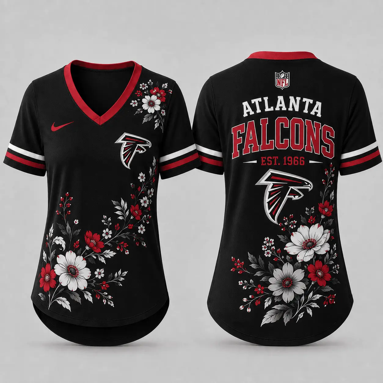 Atlanta Falcons | Premium NFL Gridiron Bloom V-neck NY