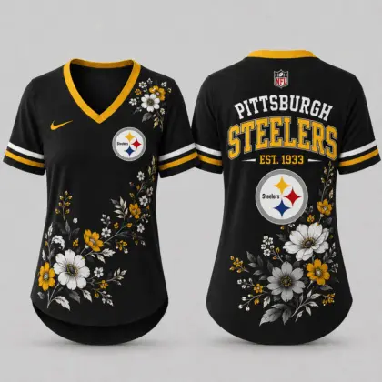 Pittsburgh Steelers | Premium NFL Gridiron Bloom V-neck NY
