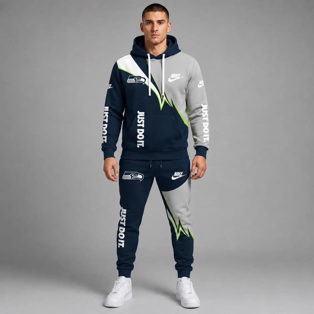 Seattle Seahawks | Premium NFL Team Colors Tracksuit Set TD