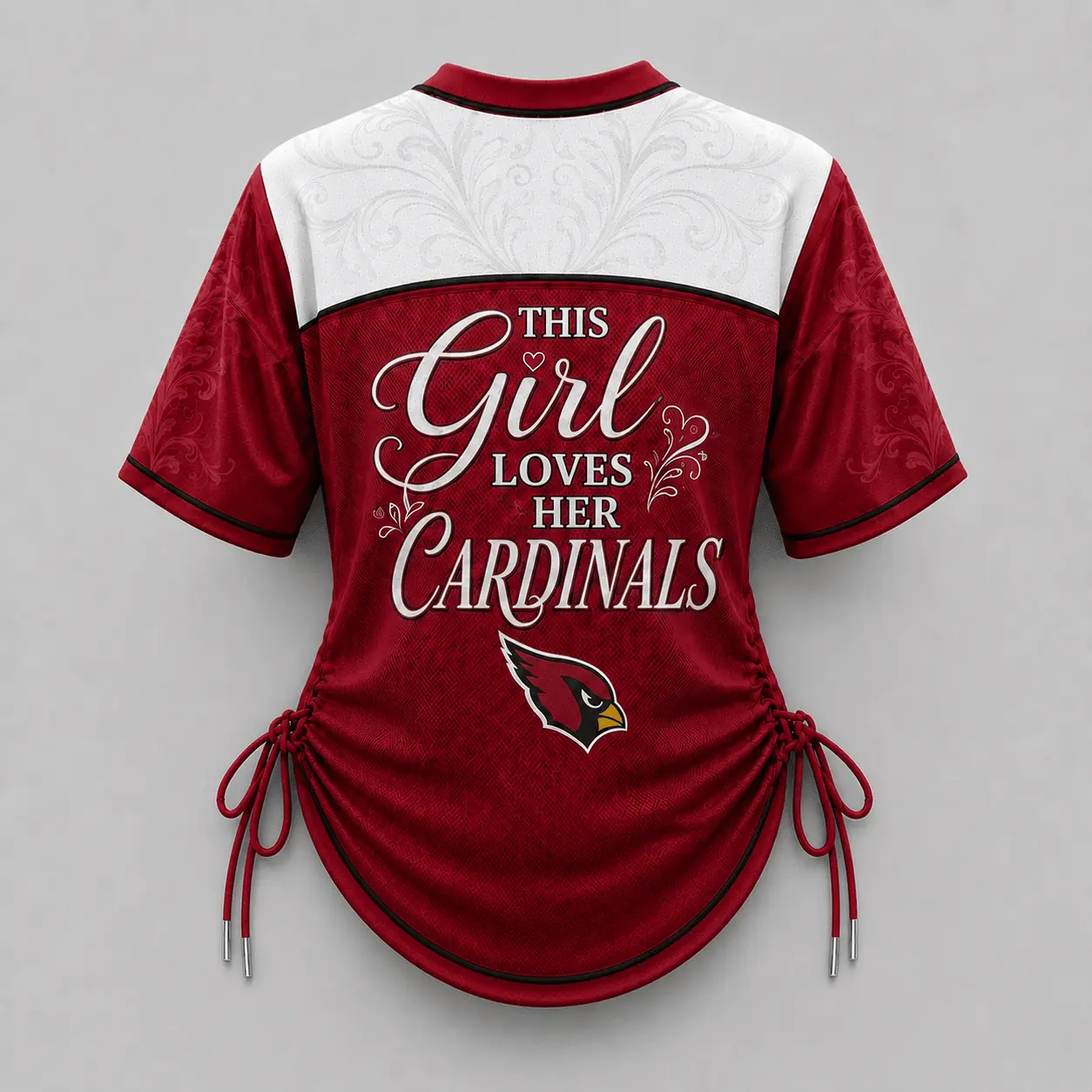 Arizona Cardinals | Premium NFL This Girl Loves Game Day Women Lace-Up Jersey TD - Image 3