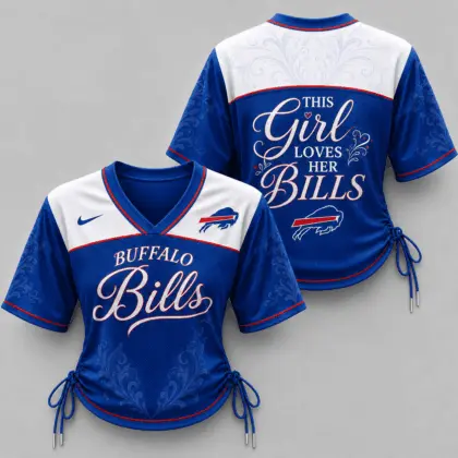 Buffalo Bills | Premium NFL This Girl Loves Game Day Women Lace-Up Jersey TD