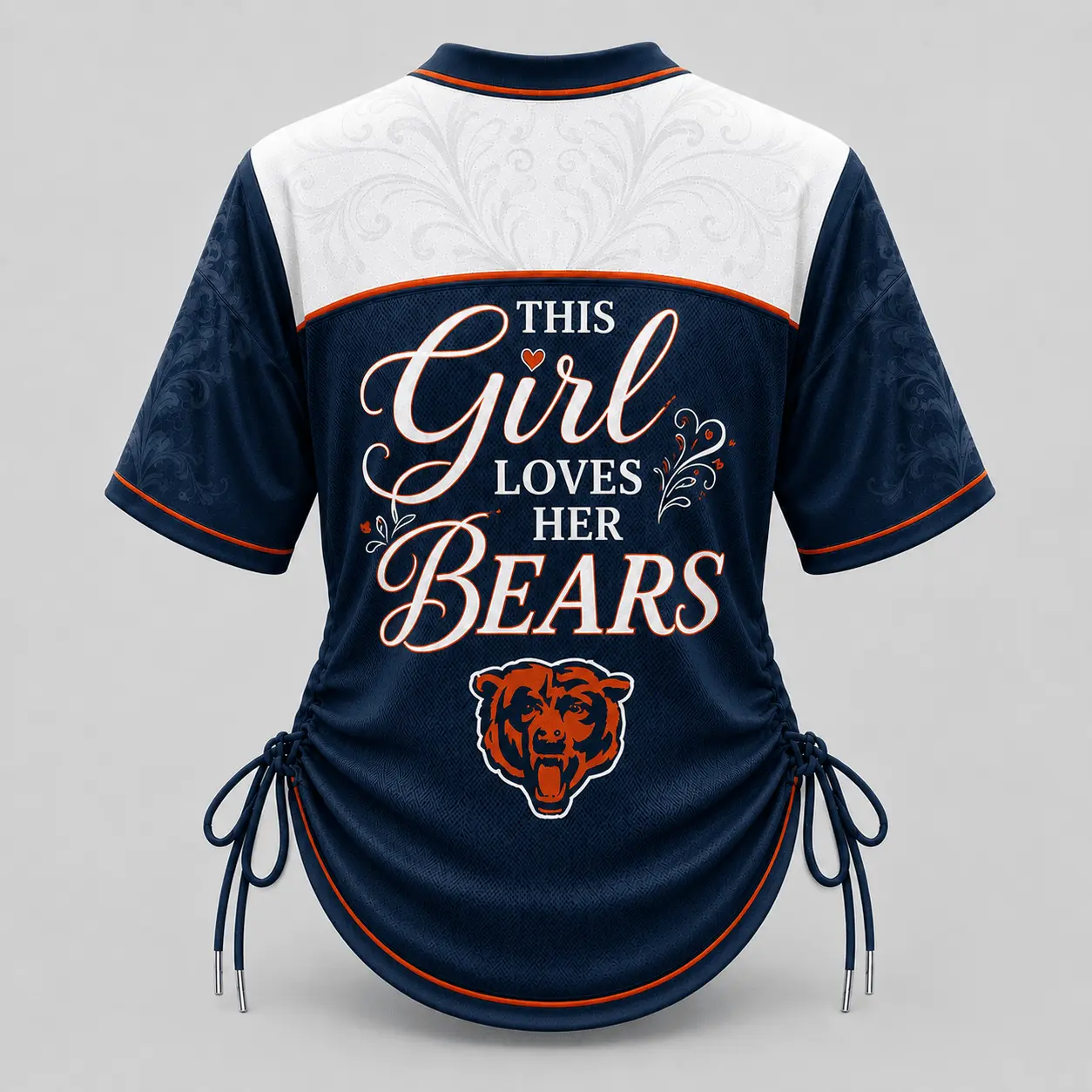 Chicago Bears | Premium NFL This Girl Loves Game Day Women Lace-Up Jersey TD - Image 3