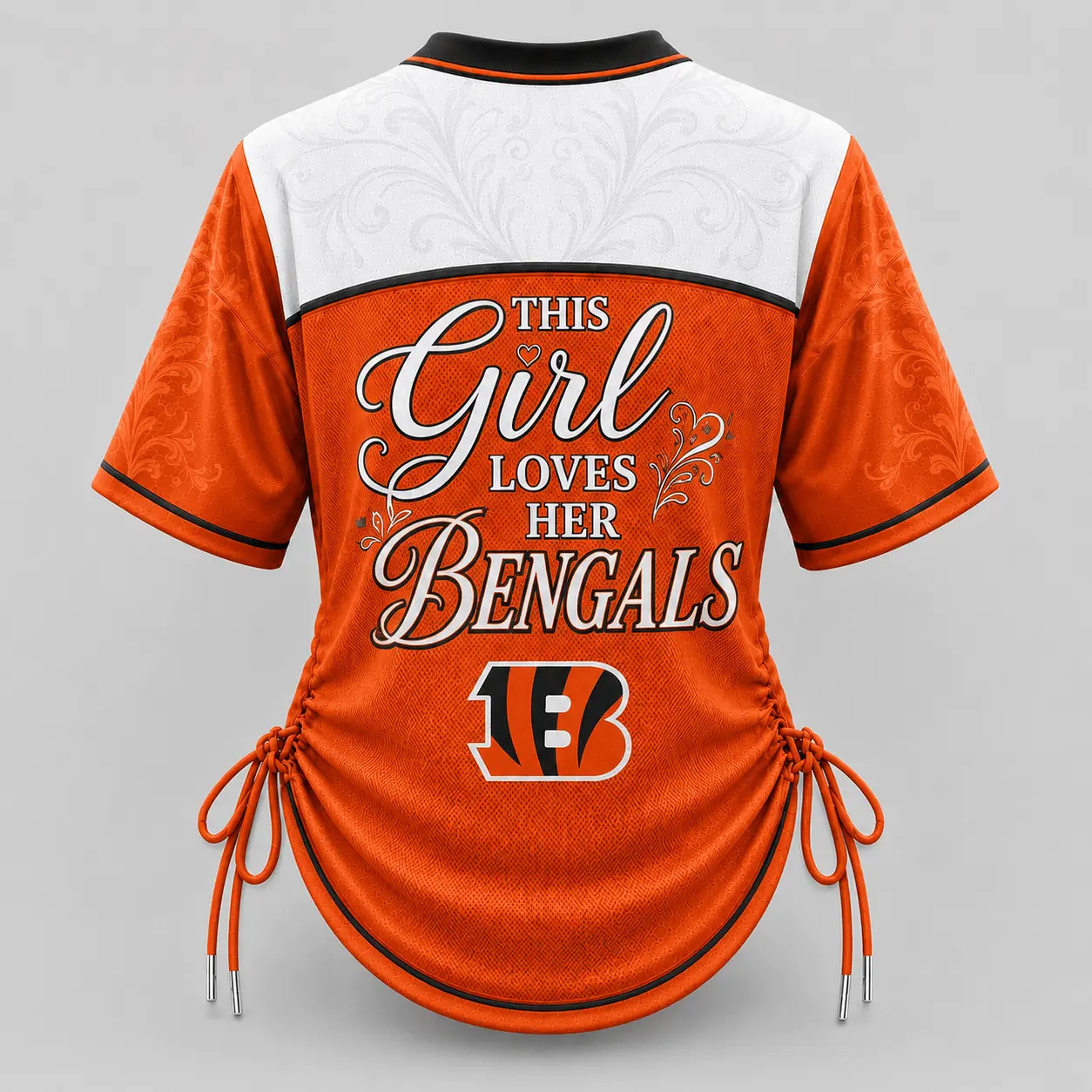 Cincinnati Bengals | Premium NFL This Girl Loves Game Day Women Lace-Up Jersey TD - Image 3