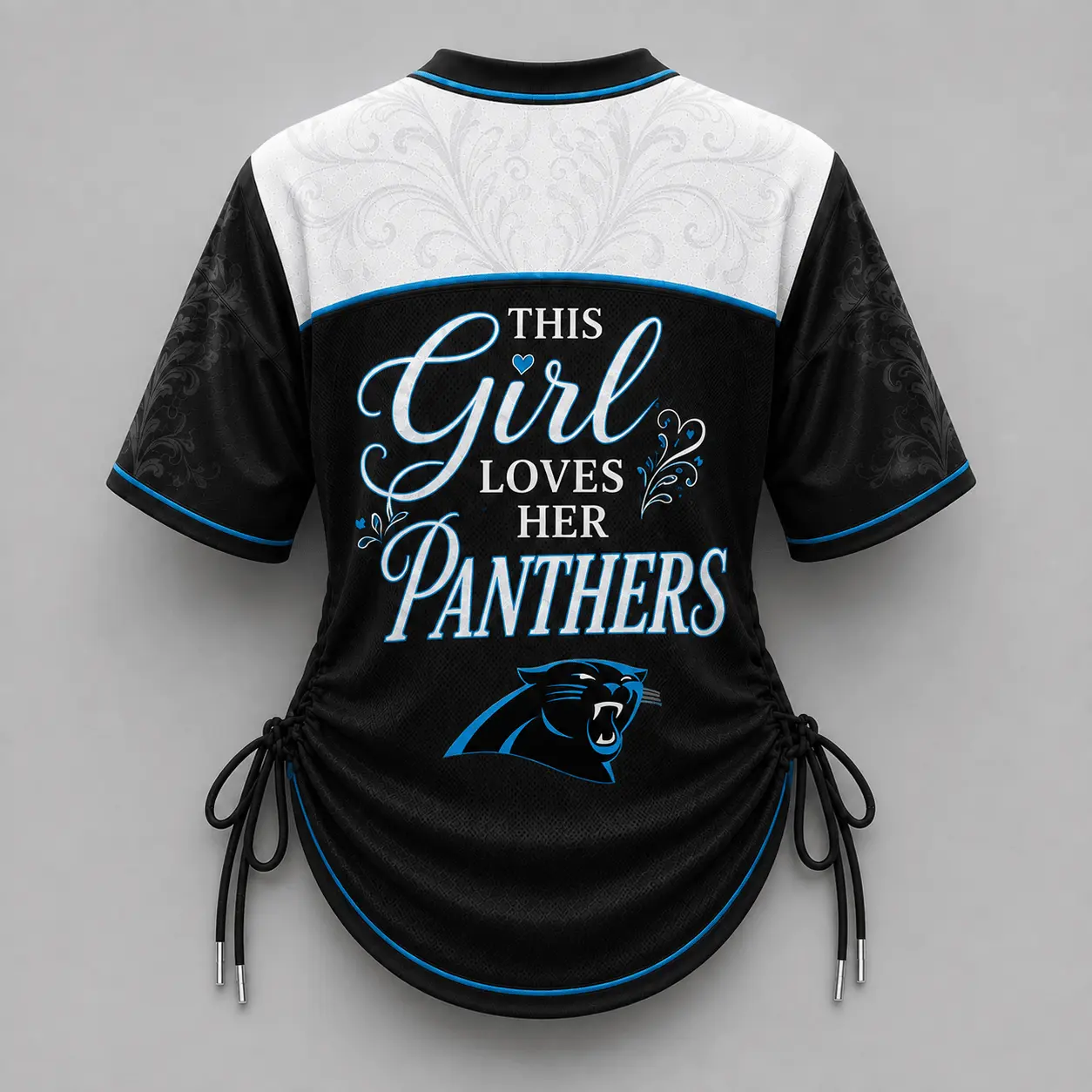 Carolina Panthers | Premium NFL This Girl Loves Game Day Women Lace-Up Jersey TD - Image 3