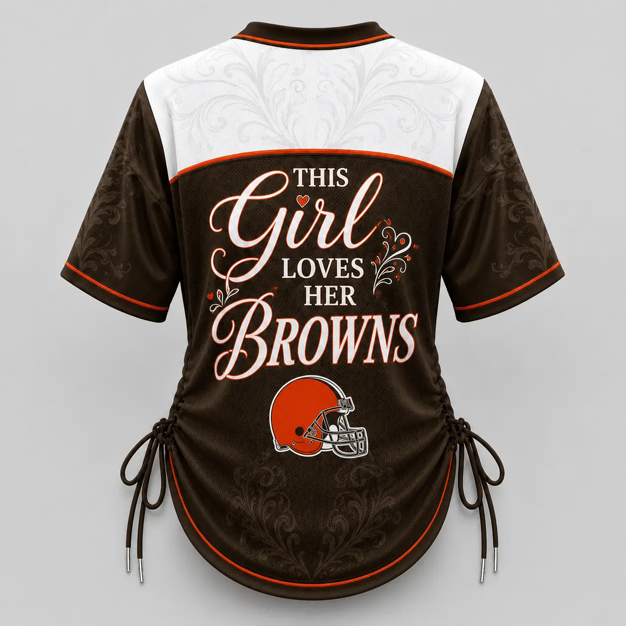 Cleveland Browns | Premium NFL This Girl Loves Game Day Women Lace-Up Jersey TD - Image 3