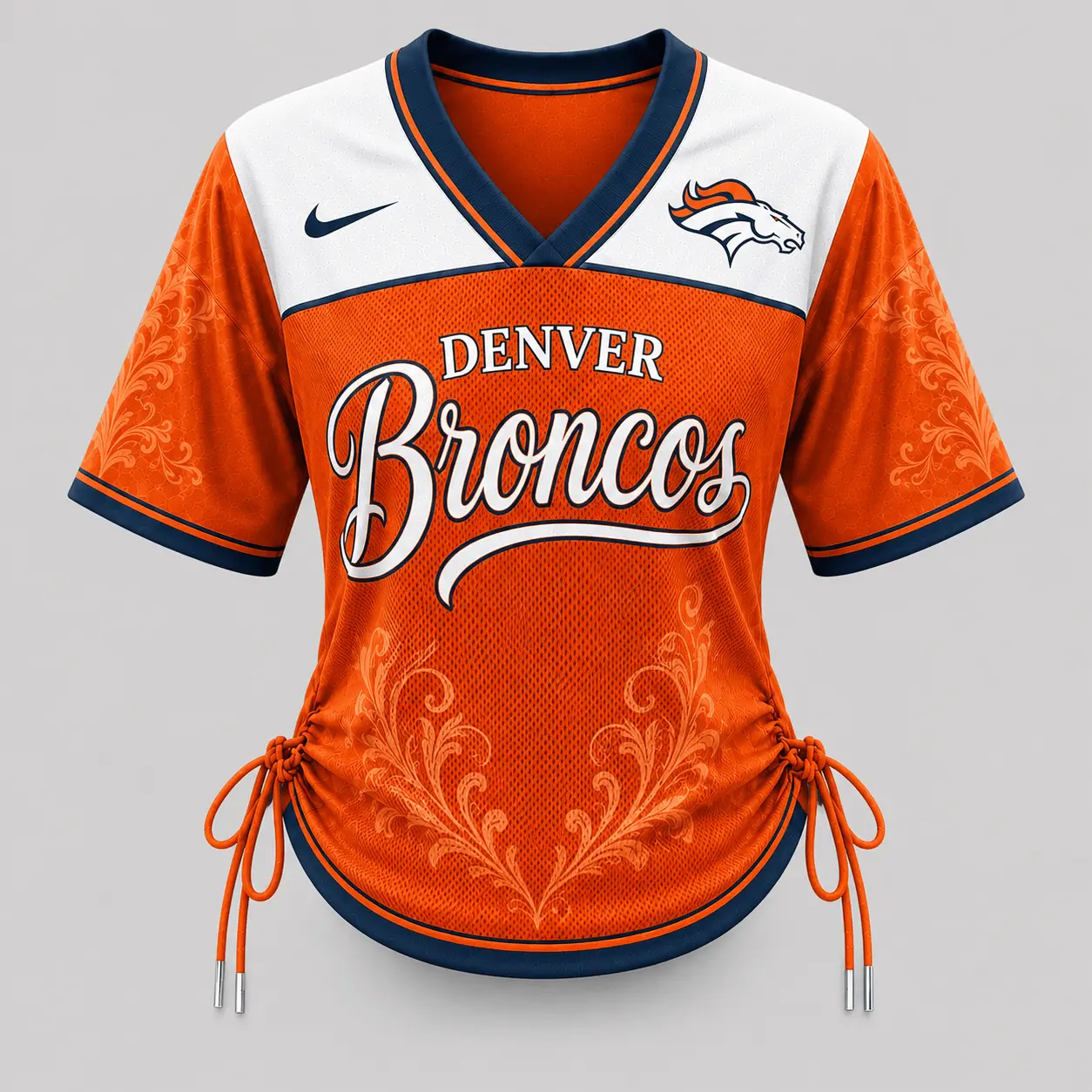 Denver Broncos | Premium NFL This Girl Loves Game Day Women Lace-Up Jersey TD - Image 2