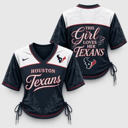 Houston Texans | Premium NFL This Girl Loves Game Day Women Lace-Up Jersey TD